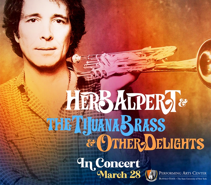 Graphic promoting Herb Alpert and the Tijuana Brass