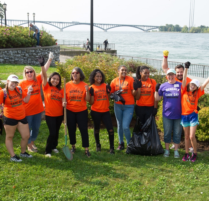 Dare to Care Group at the marina